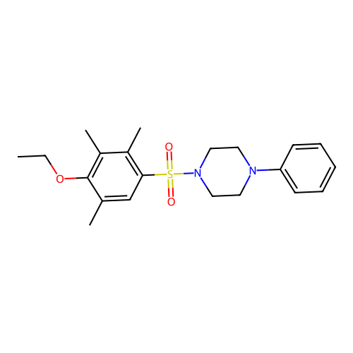 1-(4-Ethoxy-2,3,5-trimethylbenzenesulfonyl)-4-phenylpiperazine structure