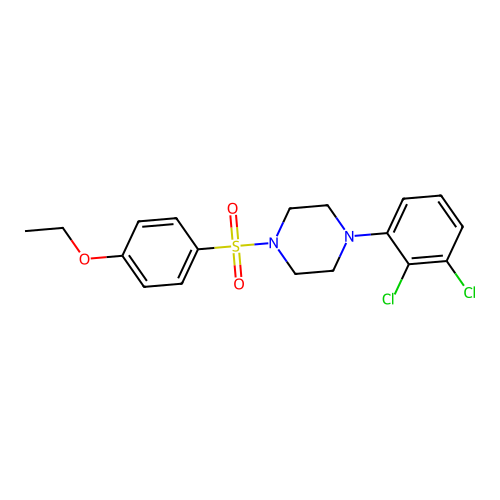 1-(2,3-Dichlorophenyl)-4-(4-ethoxyphenyl)sulfonylpiperazine structure