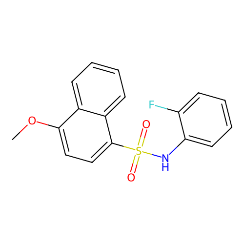 N-(2-fluorophenyl)-4-methoxynaphthalene-1-sulfonamide structure