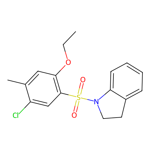 5-Chloro-2-ethoxy-1-(indolinylsulfonyl)-4-methylbenzene structure