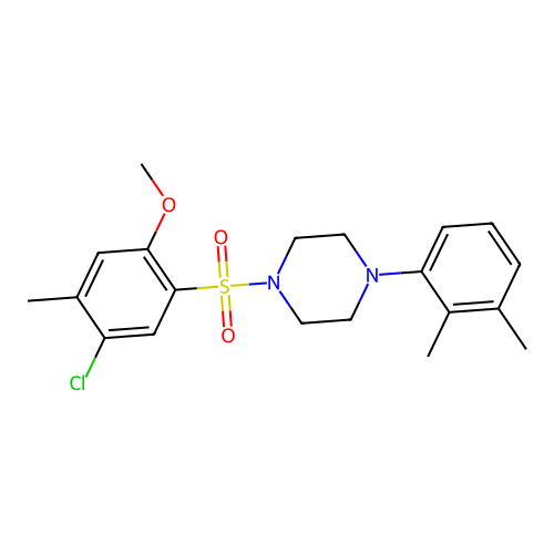 1-(5-Chloro-2-methoxy-4-methylphenyl)sulfonyl-4-(2,3-dimethylphenyl)piperazine structure