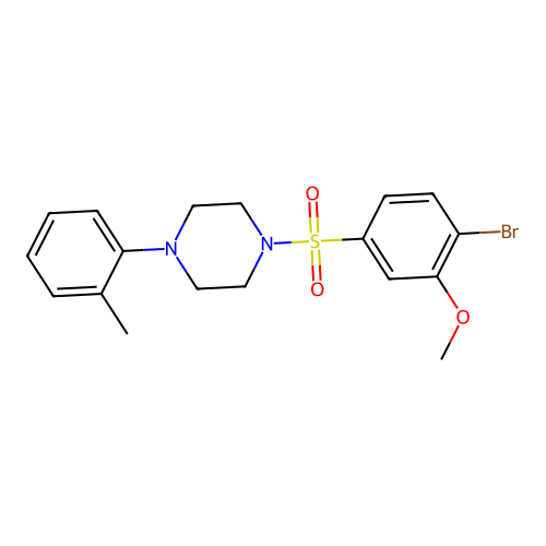 1-(4-Bromo-3-methoxybenzenesulfonyl)-4-(2-methylphenyl)piperazine structure