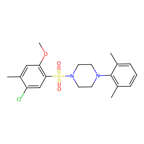 1-(5-Chloro-2-methoxy-4-methylphenyl)sulfonyl-4-(2,6-dimethylphenyl)piperazine structure