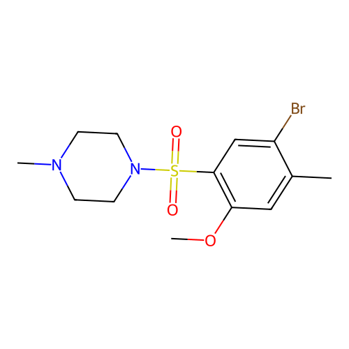 1-(5-Bromo-2-methoxy-4-methylphenyl)sulfonyl-4-methylpiperazine structure