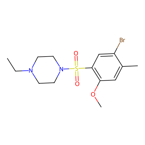 1-(5-Bromo-2-methoxy-4-methylphenyl)sulfonyl-4-ethylpiperazine structure