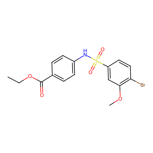 Ethyl 4-{[(4-bromo-3-methoxyphenyl)sulfonyl]amino}benzoate structure