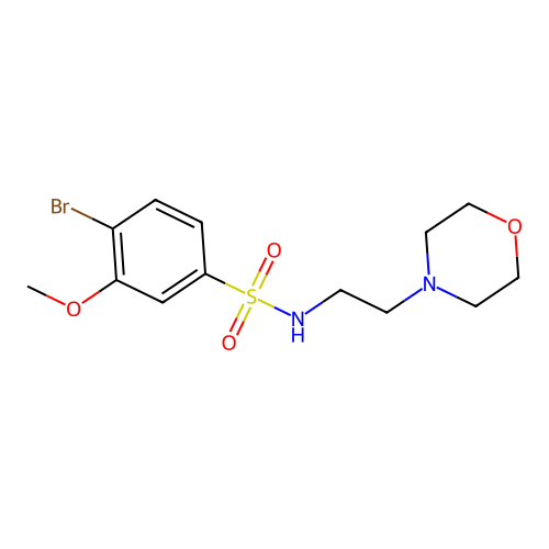4-bromo-3-methoxy-N-(2-morpholin-4-ylethyl)benzenesulfonamide structure