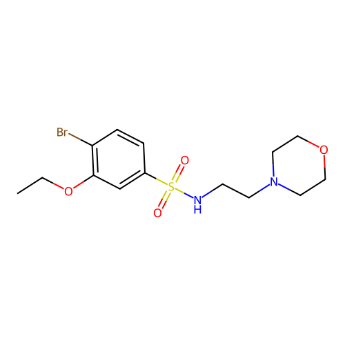 4-bromo-3-ethoxy-N-(2-morpholin-4-ylethyl)benzenesulfonamide structure