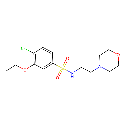 4-chloro-3-ethoxy-N-(2-morpholin-4-ylethyl)benzenesulfonamide structure