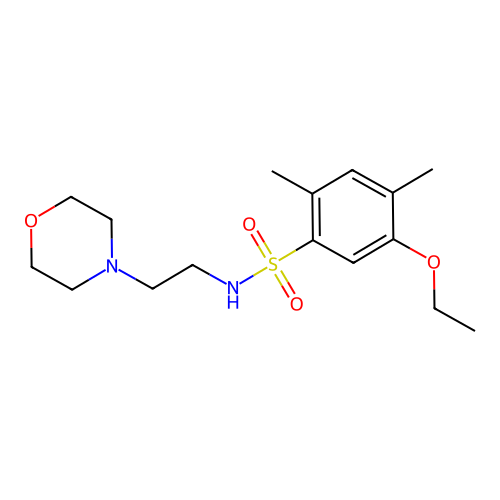 5-ethoxy-2,4-dimethyl-N-[2-(4-morpholinyl)ethyl]benzenesulfonamide structure