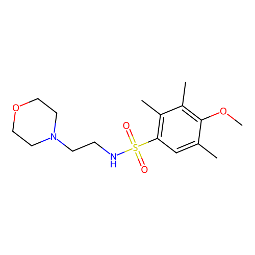 4-Methoxy-2,3,5-trimethyl-N-(2-morpholin-4-yl-ethyl)-benzenesulfonamide structure
