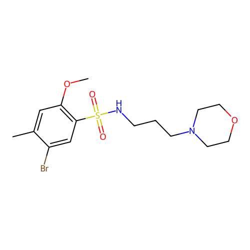 5-bromo-2-methoxy-4-methyl-N-[3-(4-morpholinyl)propyl]benzenesulfonamide structure
