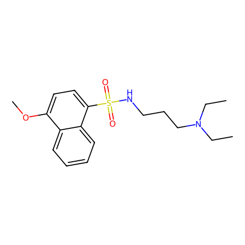 N-[3-(diethylamino)propyl]-4-methoxynaphthalene-1-sulfonamide structure