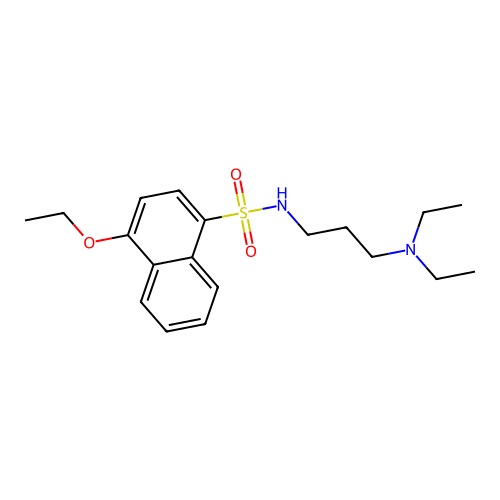 N-[3-(diethylamino)propyl]-4-ethoxynaphthalene-1-sulfonamide structure