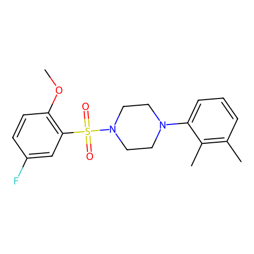 1-(2,3-Dimethylphenyl)-4-(5-fluoro-2-methoxybenzenesulfonyl)piperazine structure