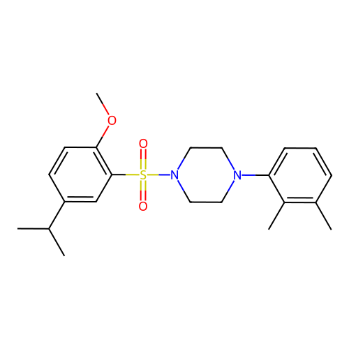 1-(2,3-Dimethylphenyl)-4-[(5-isopropyl-2-methoxyphenyl)sulfonyl]piperazine structure