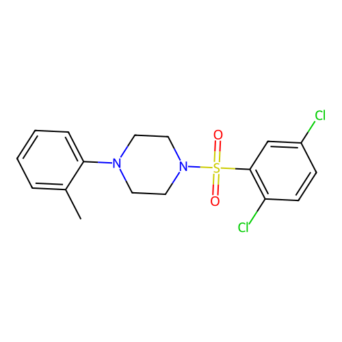 1-(2,5-Dichlorophenyl)sulfonyl-4-(2-methylphenyl)piperazine structure