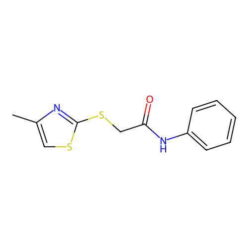 2-[(4-methyl-1,3-thiazol-2-yl)sulfanyl]-N-phenylacetamide structure