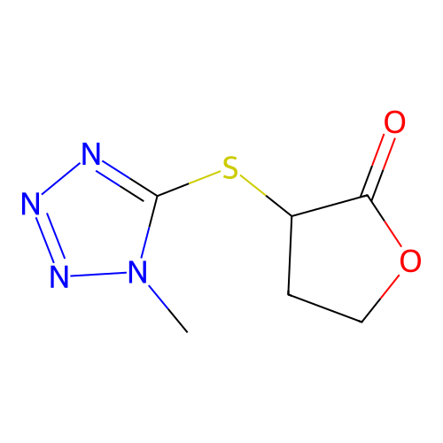 3-(1-Methyltetrazol-5-yl)sulfanyloxolan-2-one structure