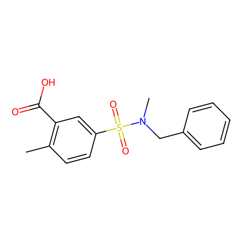 5-[Benzyl(methyl)sulfamoyl]-2-methylbenzoic acid structure