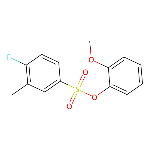 2-Methoxyphenyl 4-fluoro-3-methylbenzenesulfonate structure