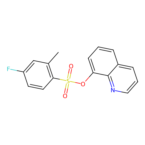Quinolin-8-yl 4-fluoro-2-methylbenzenesulfonate structure