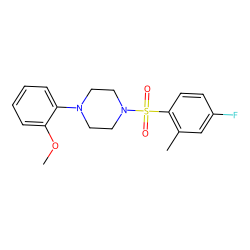 1-((4-Fluoro-2-methylphenyl)sulfonyl)-4-(2-methoxyphenyl)piperazine structure