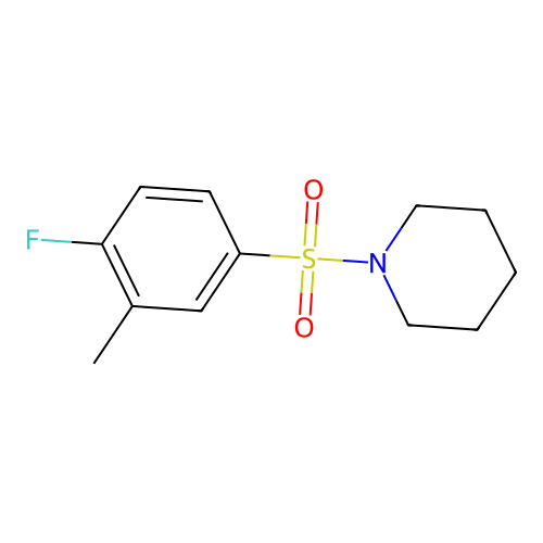 1-(4-Fluoro-3-methylphenyl)sulfonylpiperidine structure