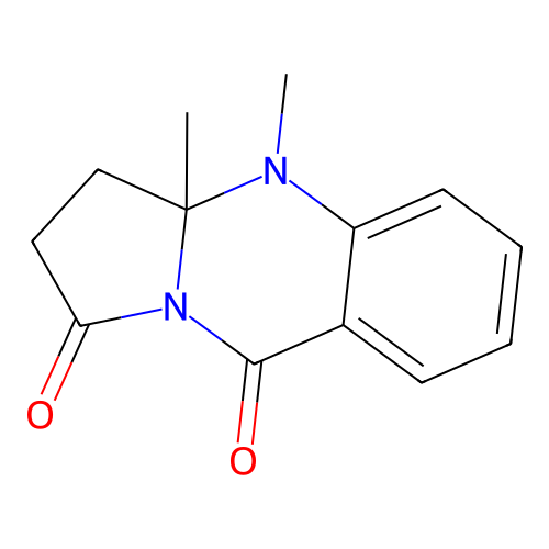 3a,4-Dimethyl-2,3,3a,4-tetrahydropyrrolo(2,1-b)quinazoline-1,9-dione structure