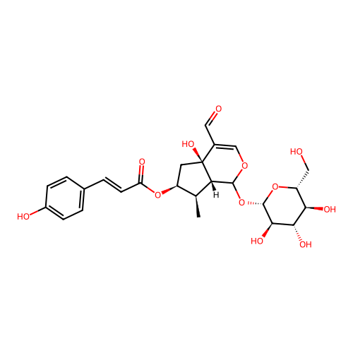 7-O-(p-Hydroxy)cinnamoyltecomoside structure