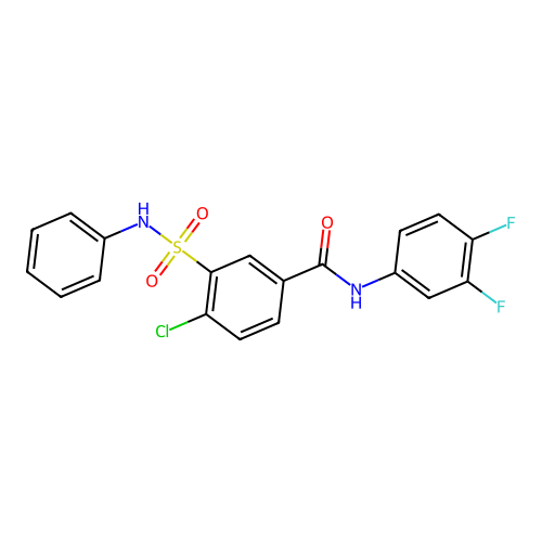 4-chloro-N-(3,4-difluorophenyl)-3-(phenylsulfamoyl)benzamide structure
