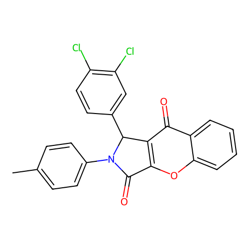 1-(3,4-dichlorophenyl)-2-(4-methylphenyl)-1H-chromeno[2,3-c]pyrrole-3,9-dione structure