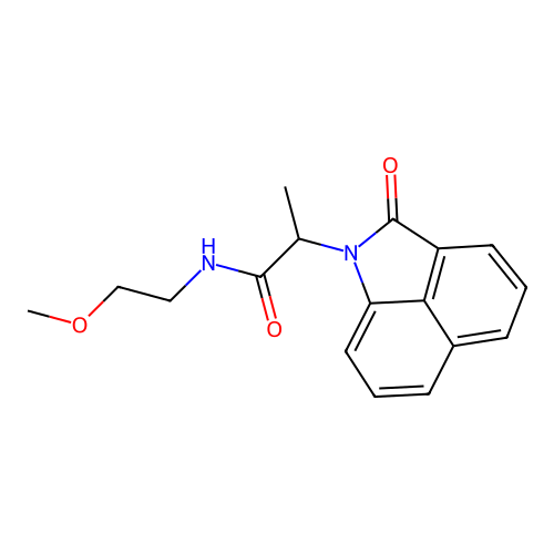 N-(2-methoxyethyl)-2-(2-oxobenzo[cd]indol-1(2H)-yl)propanamide structure