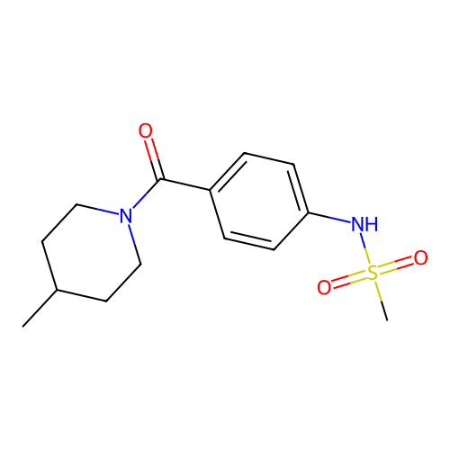 N-[4-(4-methylpiperidine-1-carbonyl)phenyl]methanesulfonamide structure
