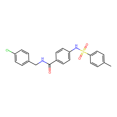 N-[(4-chlorophenyl)methyl]-4-[(4-methylphenyl)sulfonylamino]benzamide structure