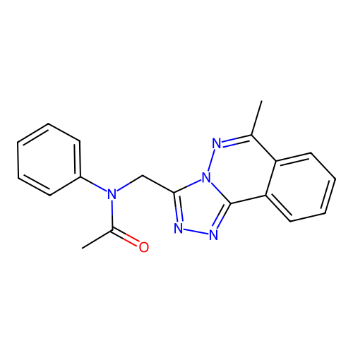 N-[(6-methyl-[1,2,4]triazolo[3,4-a]phthalazin-3-yl)methyl]-N-phenylacetamide structure