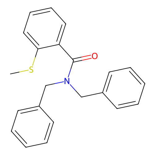 N,N-dibenzyl-2-(methylsulfanyl)benzamide structure