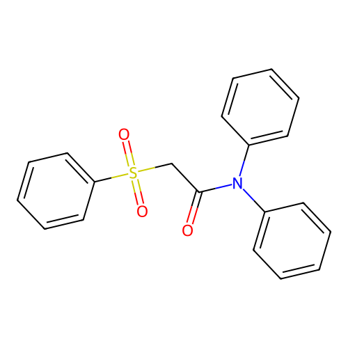 2-(benzenesulfonyl)-N,N-diphenylacetamide structure