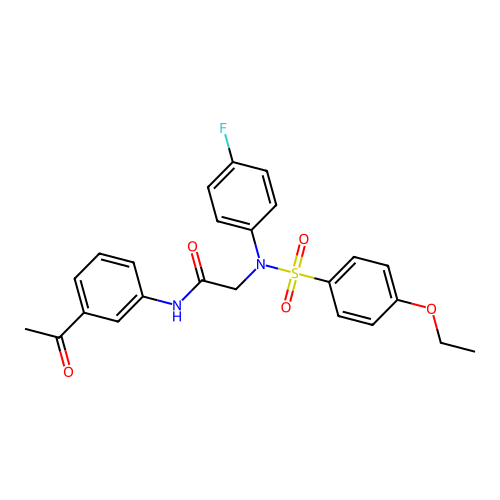 N-(3-acetylphenyl)-2-(N-(4-ethoxyphenyl)sulfonyl-4-fluoroanilino)acetamide structure
