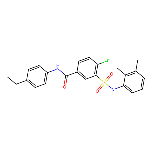 4-chloro-3-[(2,3-dimethylphenyl)sulfamoyl]-N-(4-ethylphenyl)benzamide structure