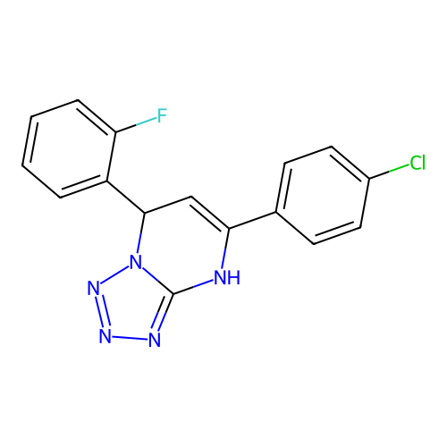 5-(4-Chlorophenyl)-7-(2-fluorophenyl)-4,7-dihydrotetrazolo[1,5-a]pyrimidine structure
