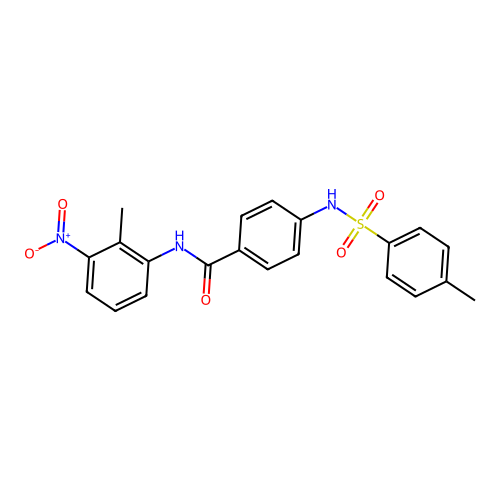N-(2-methyl-3-nitrophenyl)-4-[(4-methylphenyl)sulfonylamino]benzamide structure