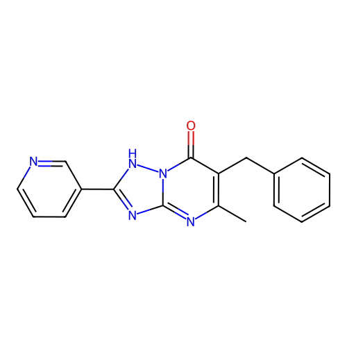 6-benzyl-5-methyl-2-(3-pyridinyl)[1,2,4]triazolo[1,5-a]pyrimidin-7(4H)-one structure