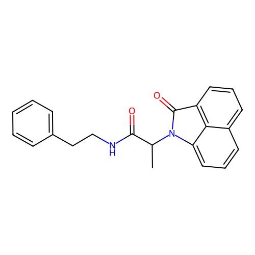 2-(2-oxobenzo[cd]indol-1(2H)-yl)-N-(2-phenylethyl)propanamide structure