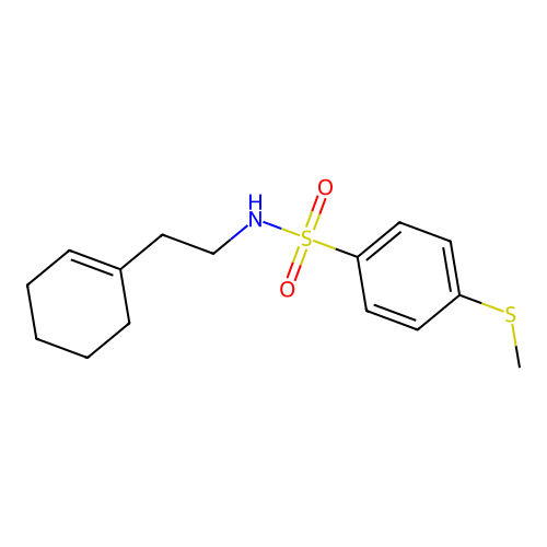 N-[2-(cyclohexen-1-yl)ethyl]-4-methylsulfanylbenzenesulfonamide structure