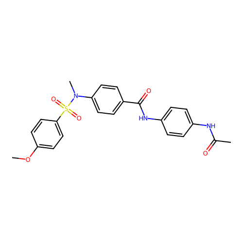 N-(4-acetamidophenyl)-4-[(4-methoxyphenyl)sulfonyl-methylamino]benzamide structure