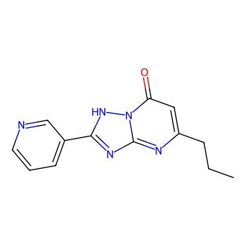 5-propyl-2-(pyridin-3-yl)[1,2,4]triazolo[1,5-a]pyrimidin-7(3H)-one structure