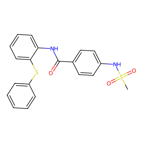 4-(methanesulfonamido)-N-(2-phenylsulfanylphenyl)benzamide structure