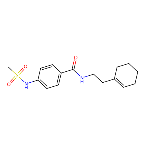 N-[2-(cyclohexen-1-yl)ethyl]-4-(methanesulfonamido)benzamide structure