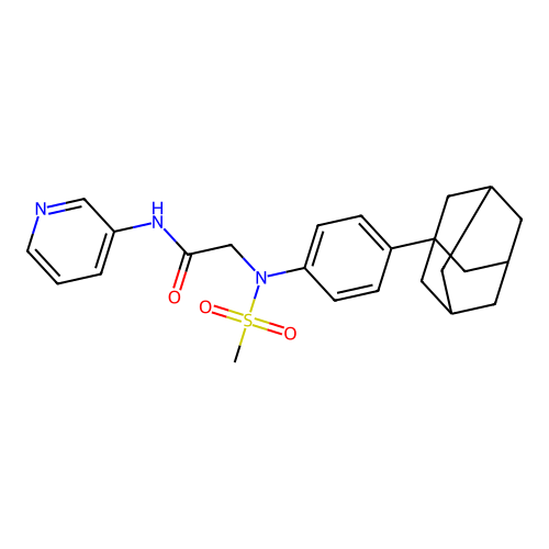 2-[4-(1-adamantyl)-N-methylsulfonylanilino]-N-pyridin-3-ylacetamide structure